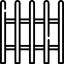 Post and rail fence icon